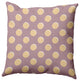 Polka Dots Decorative Throw Pillow, Romantic Purple, 16"x16"