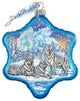 Winter Wolfs Snowflake Ornament