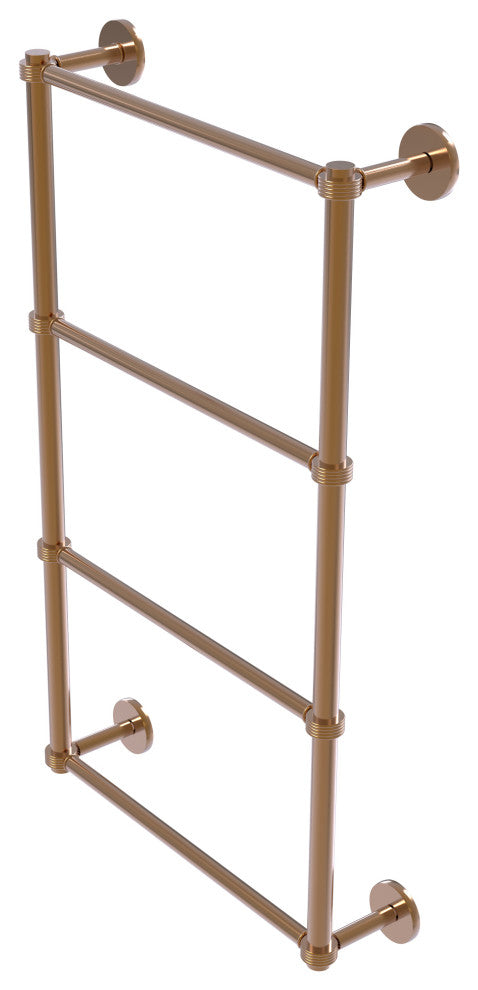 Prestige Skyline 4 Tier 36" Ladder Towel Bar, Groovy Detail, Brushed Bronze