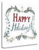 "Happy Holidays Wreath" By Sarah Ogren, Giclee Print on Gallery Wrap Canvas