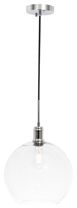 Chrome Finish And Clear Glass 1-Light Pendant