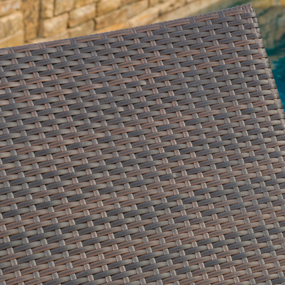 GDF Studio Olivia Outdoor Chaise Lounge Chair  With Off-White Cushion, Set of 2,