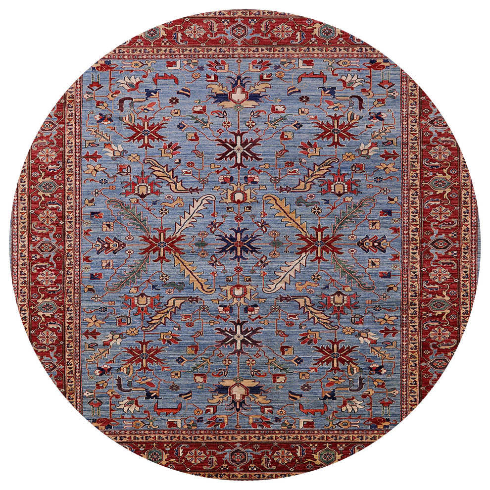 Ahgly Company Indoor Round Mid-Century Modern Area Rugs, 7' Round