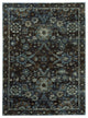 5' X 7' Navy Blue Oriental Power Loom Area Rug
