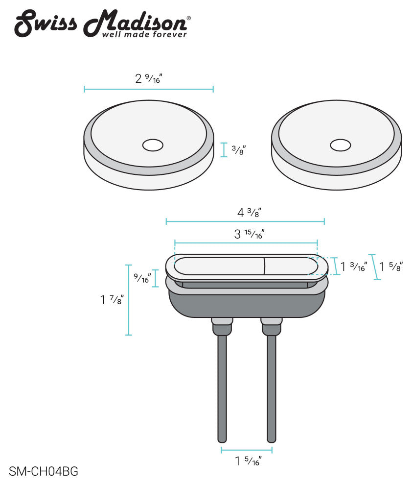 Toilet Hardware, SM-1T254, Rose Gold