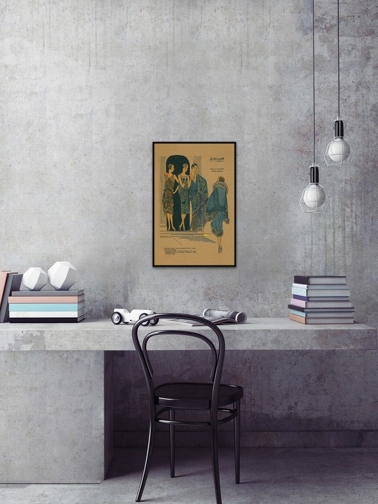 "Party Wear" Floater Framed Painting Print on Canvas, 16"x24"