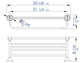 ALFI Brand AB9583 Polished Chrome 23 inch Towel Bar & Shelf Bathroom Accessory
