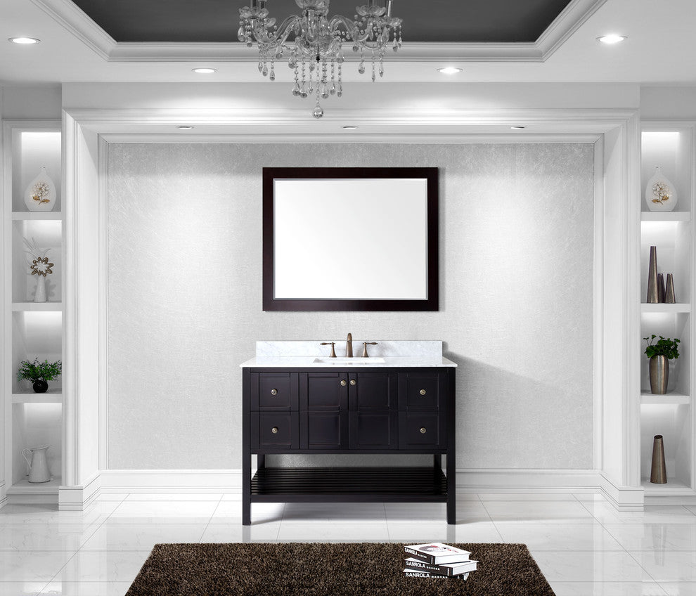 Winterfell 48" Single Bathroom Vanity Set, Espresso