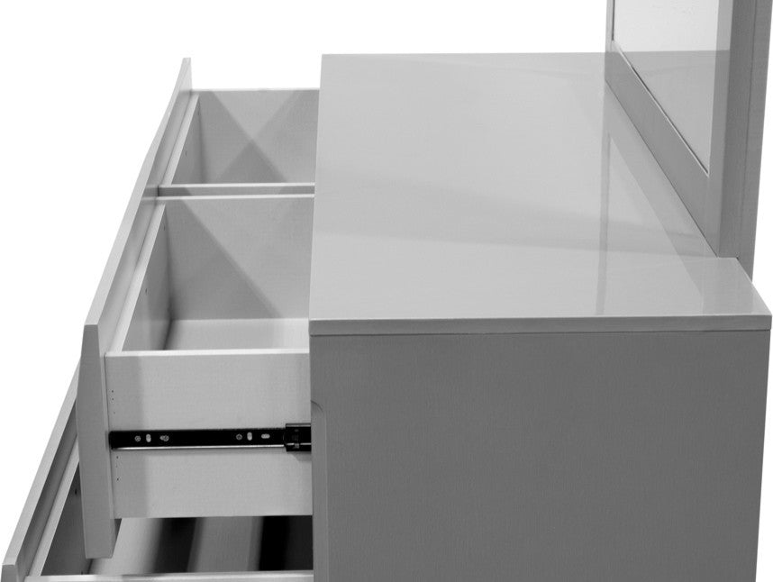 Leon Gray Dresser and Mirror 2-Piece Set