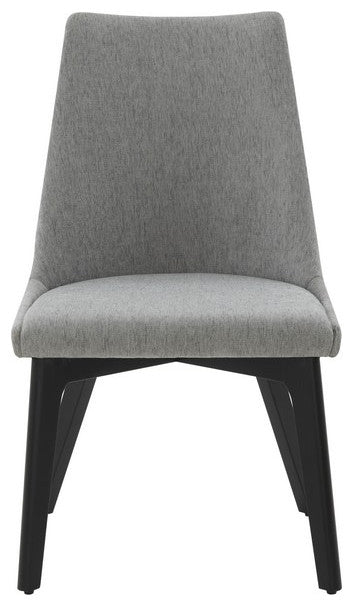 Safavieh Couture Sandralynn Linen Dining Chair Grey / Black