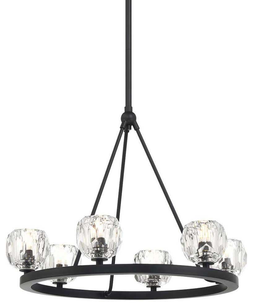 Crystorama Lighting Group ARA-10264 Aragon 6 Light 24"W LED - Matte Black