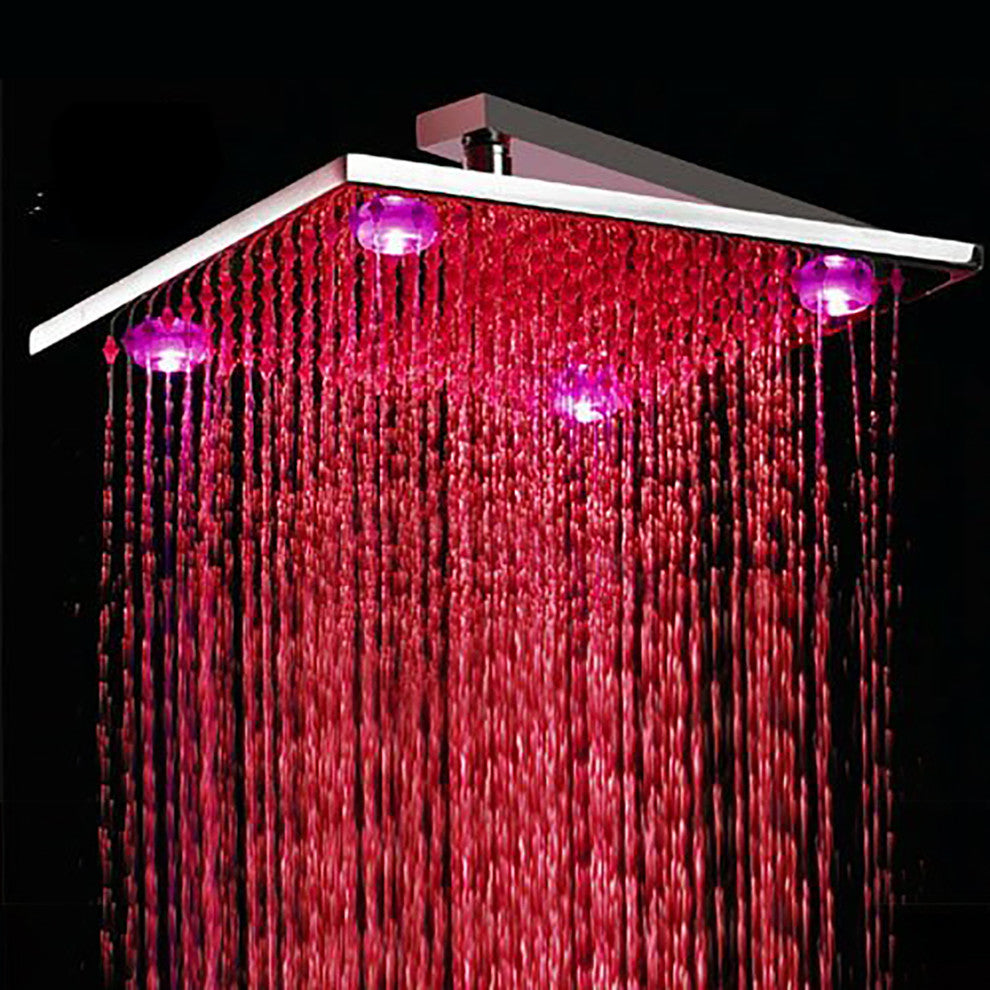 Fontana 8", 10", Or 12" Wall Mount LED Shower Head