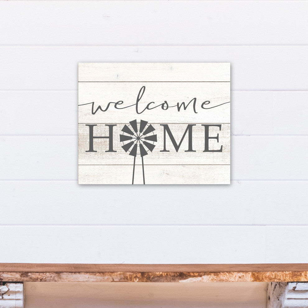 Welcome Home Windmill 16x20 Canvas Wall Art