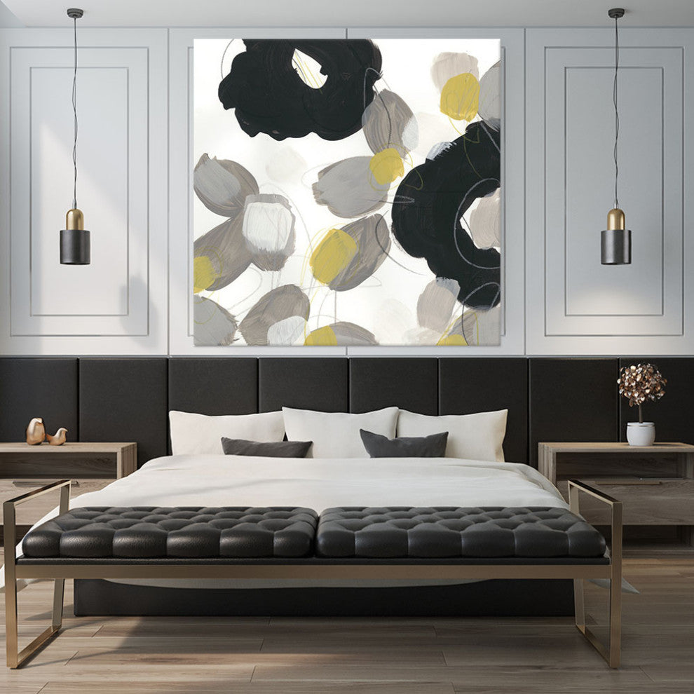 "Kinetic Flora IV" Fine Art Giant Canvas Print, 54"x54"