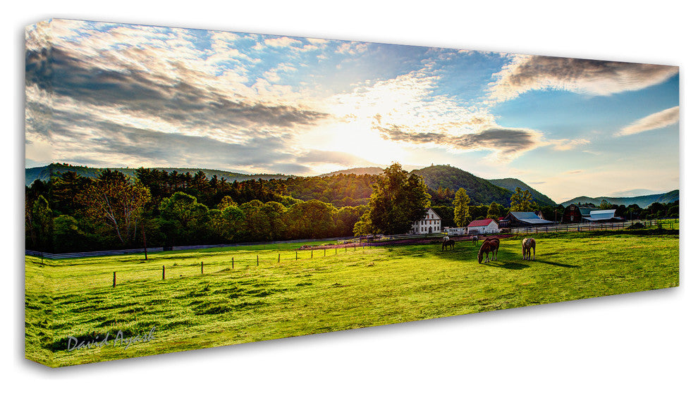 'Serene Sunset - Vermont' Canvas Art by David Ayash