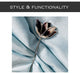 Magnetic Tulip Curtain Tieback "“ Elegant Resin Design with Strong Magnet, Chrome, Pack of 2