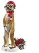 African Wildlife Meerkat Christmas Welcome Garden Statue Sculpture