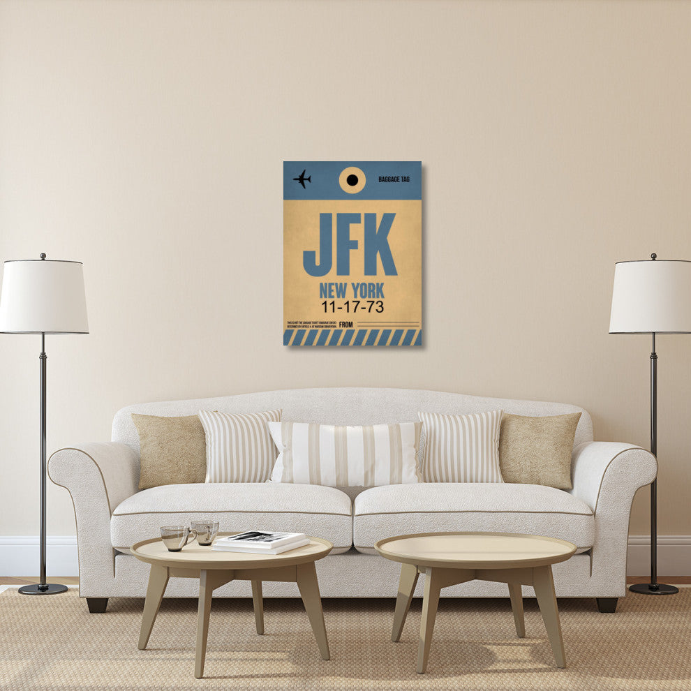 "JFK New York Luggage Tag 2" Fine Art Print