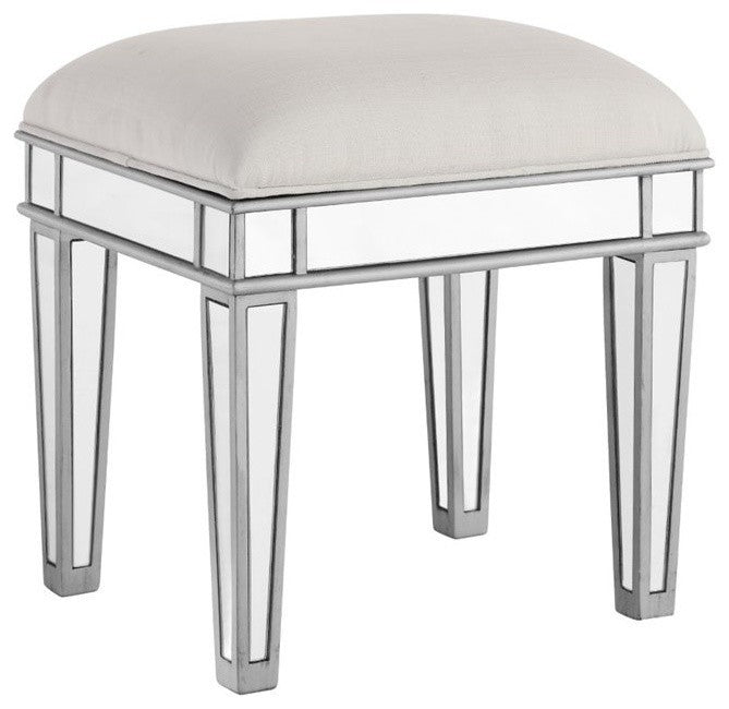 Chair 18" X 14" X 18" In Silver Paint
