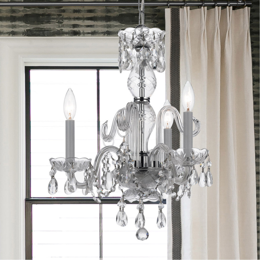 Crystorama Traditional Crystal 3-Light Mini Chandelier