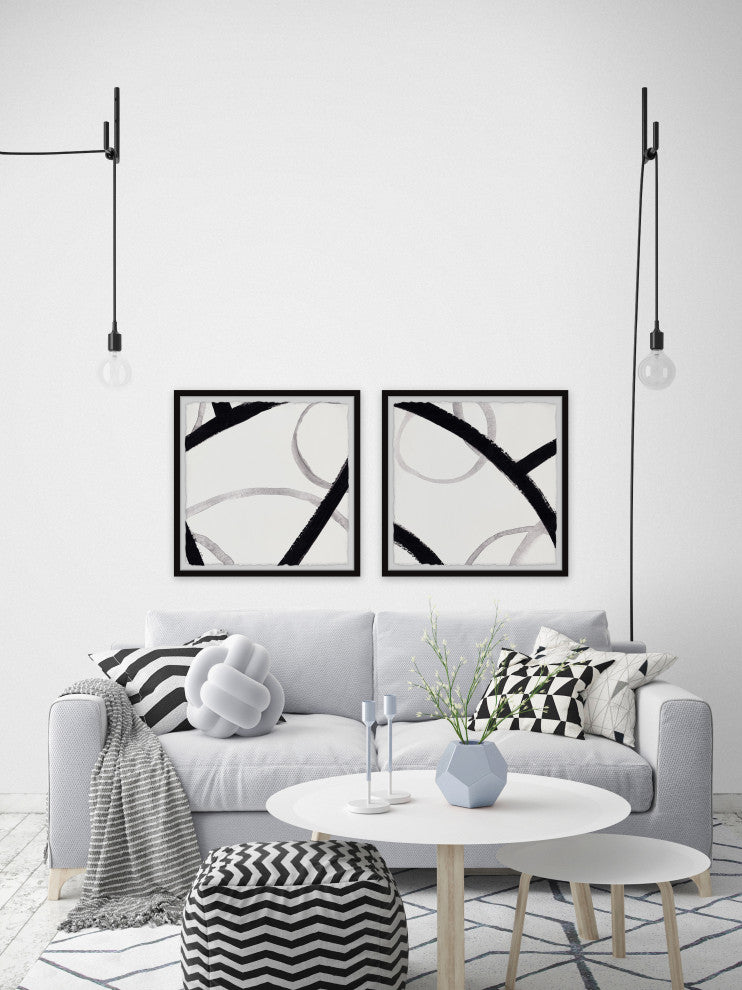 Busy Interstate Diptych, Set of 2, 18x18 Panels