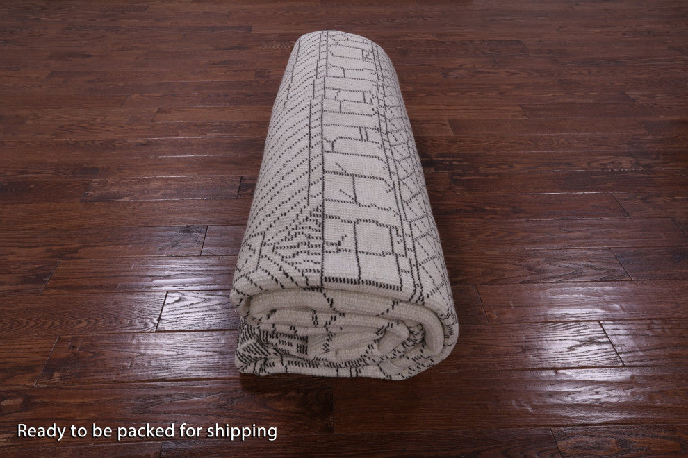 8' 2" X 10' 2" Moroccan Handmade Wool Rug Q9289