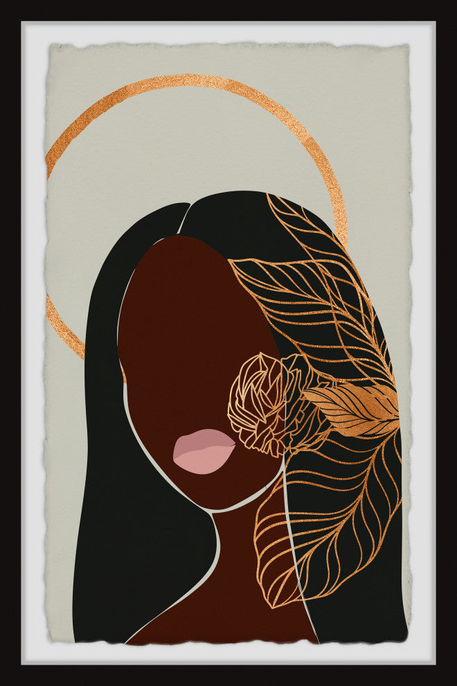 "Faceless Beauty" Framed Painting Print, 30x45