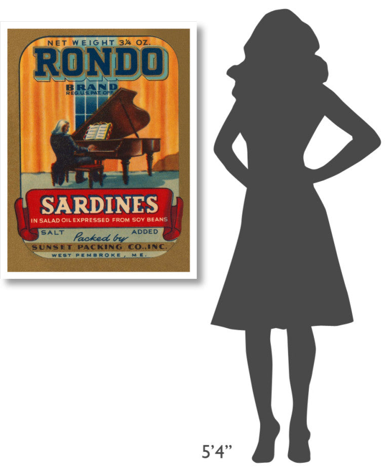 "Rondo Brand Sardines" Digital Paper Print by Retrolabel, 29"x38"