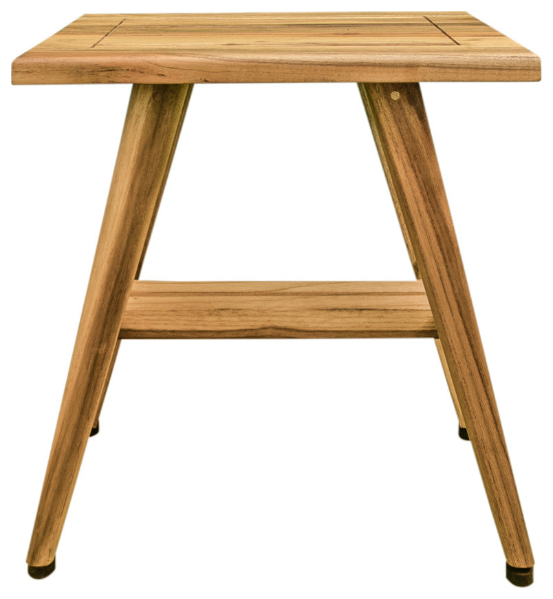 EcoDecors MidCentury 18" Wide ShowerBench ED501, Brown