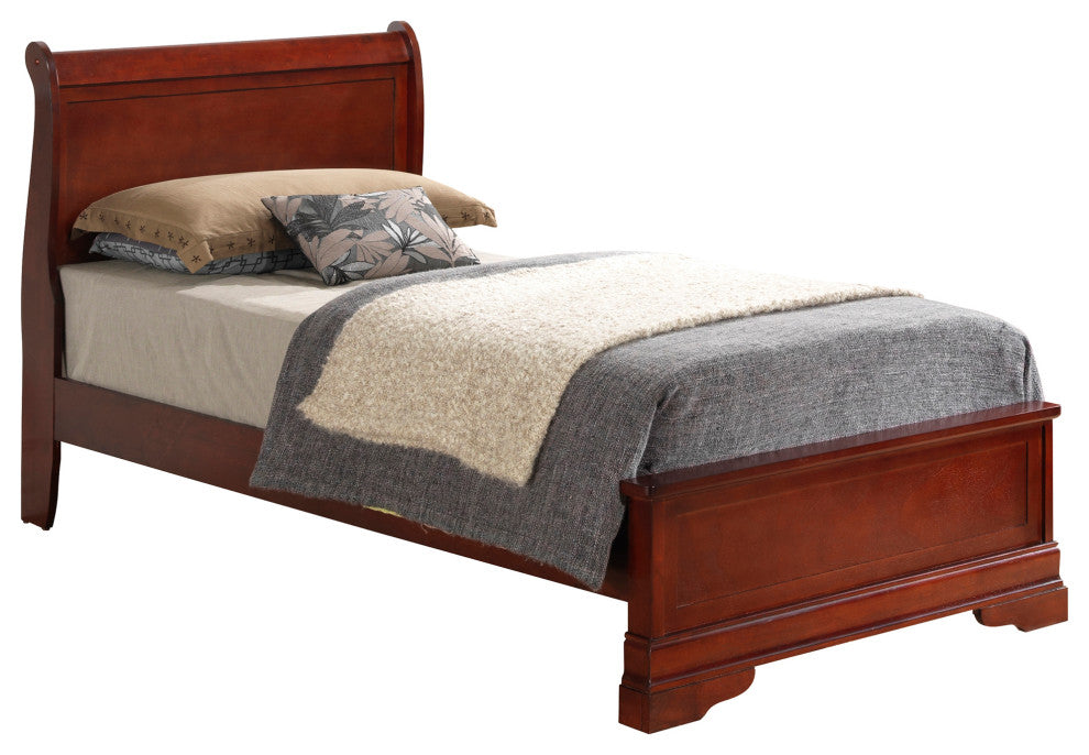 Louis Philippe Cherry Twin Panel Bed