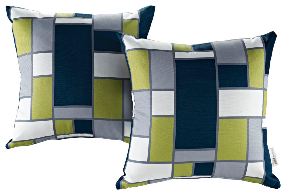 Modway Outdoor Throw Pillows, Set of 2, Rectangle