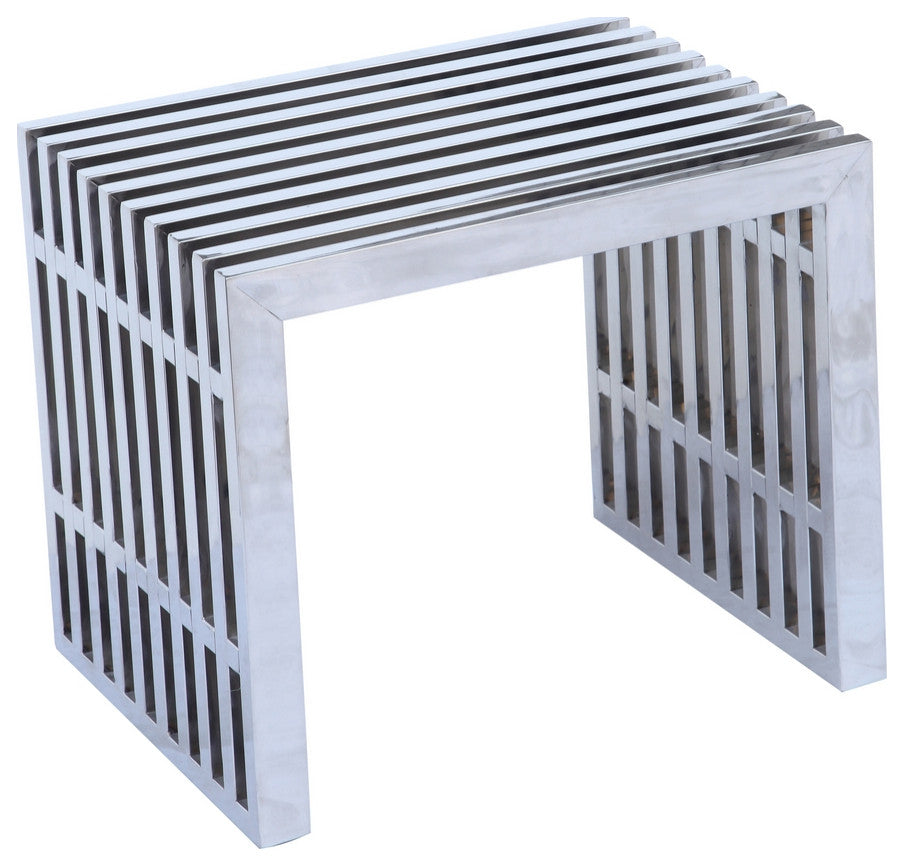 Modern Classics Zeta Stainless Steel Bench Short, Silver