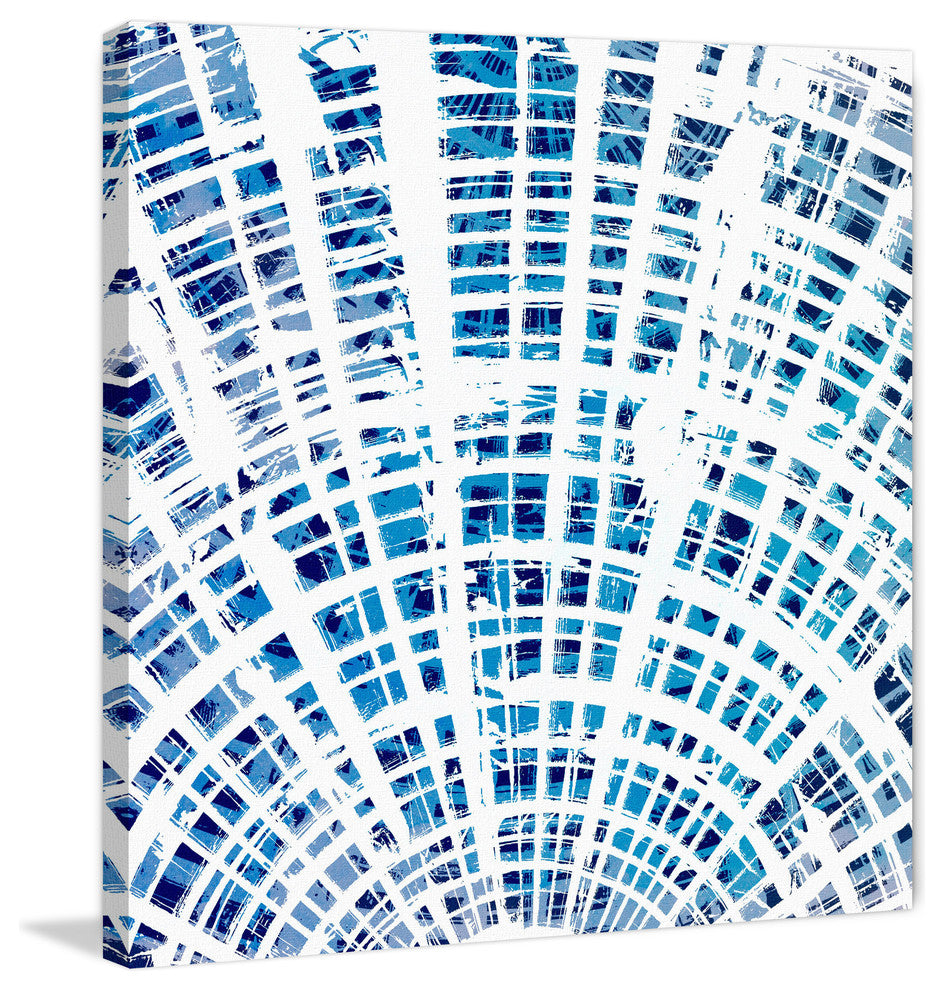"Blue Outstretching" Painting Print on Wrapped Canvas