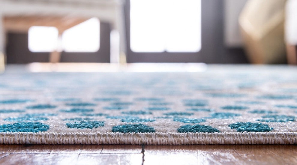 Contemporary Veranda 9'x12' Rectangle Swirl Area Rug