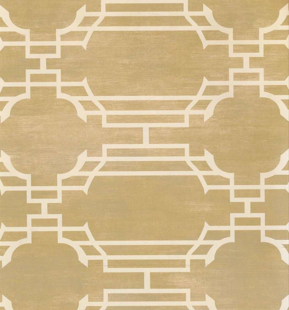 TRELLIS - Traditional Color Beige Wallpaper Sample