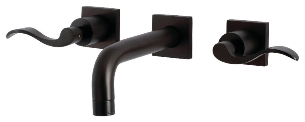 KS6125DFL Two-Handle Wall Mount Bathroom Faucet, Oil Rubbed Bronze