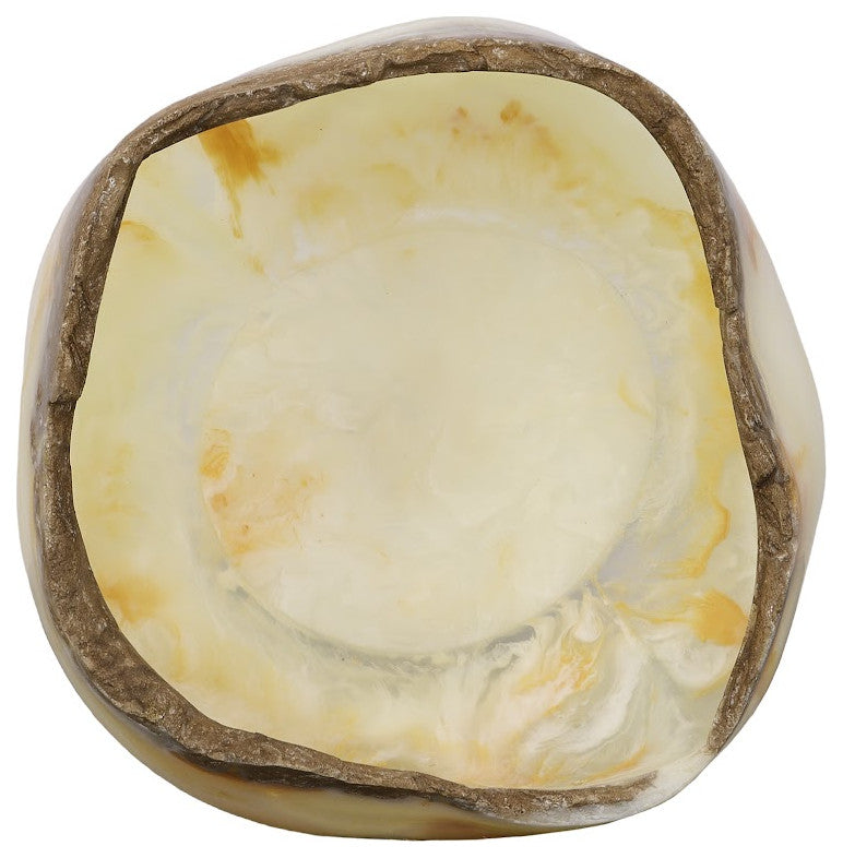 Cast Onyx Bowl, White Cloud