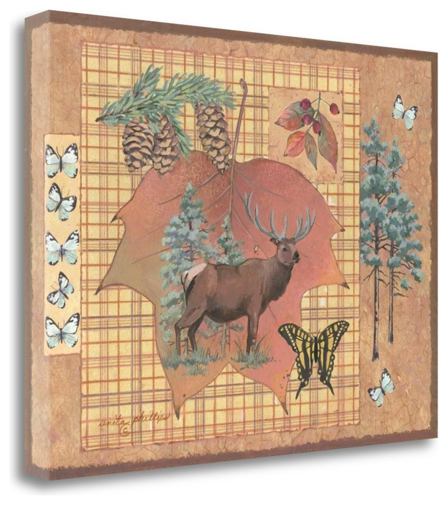 "Elk Leaf" By Anita Phillips, Giclee Print on Gallery Wrap Canvas, Ready to Hang