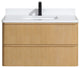 Lucas Bathroom Vanity, Washed Oak, 36", Single Sink, Floating