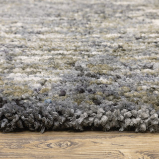 Ashton Abstract Shag Area Rug, 9.10X12.10