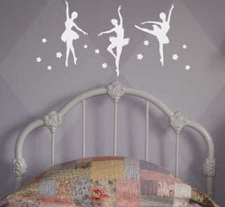 Ballerina Trio Wall Decal, 28", Lilac