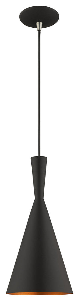 Livex Lighting 41185 Waldorf 7"W Mini Pendant - Black
