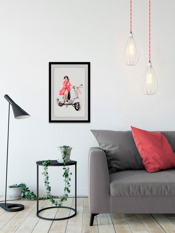 "Photo Scooter" Framed Painting Print, 24"x36"