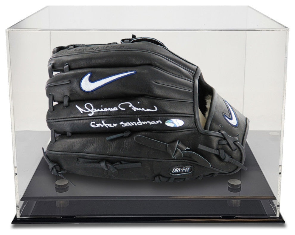 OnDisplay Deluxe UV-Protected Baseball Glove Display Case - Black Base - Luxe H