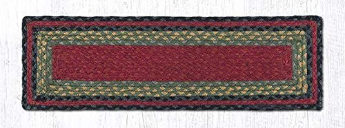 Burgundy/Olive/Charcoal Rectangle Stair Tread, 27"x8.25"