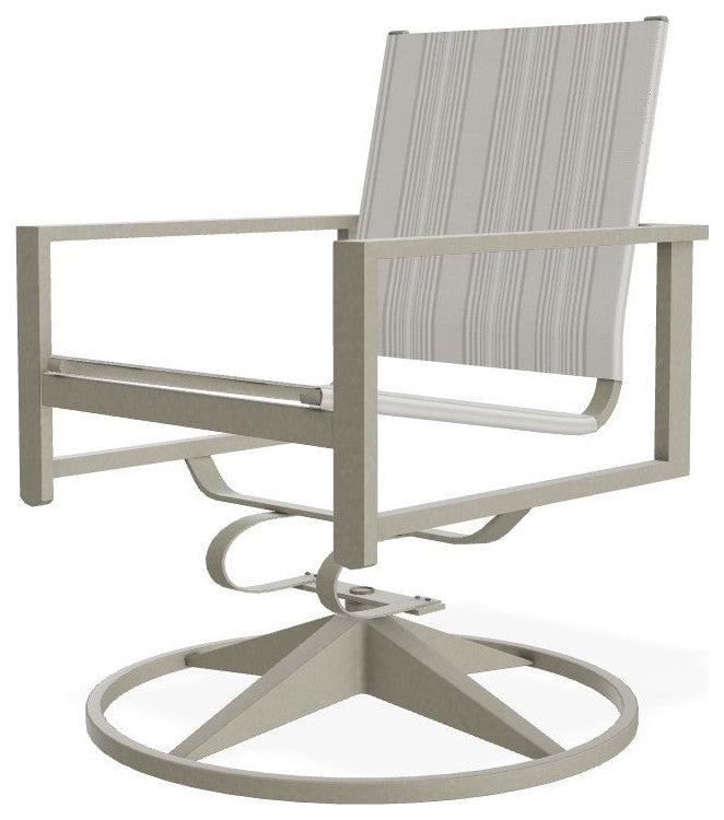 Tribeca Sling Outdoor Swivel Rocker, Harbor/Storm