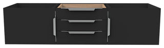 CastelloUSA Alpine 60" Wall Mounted Vanity, Base Only, Black, Brushed Nickel