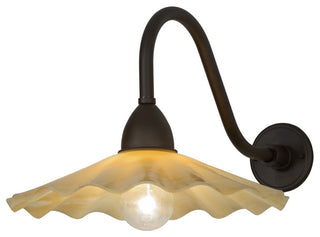 16W Metro Galatia Scalloped Beige Wall Sconce