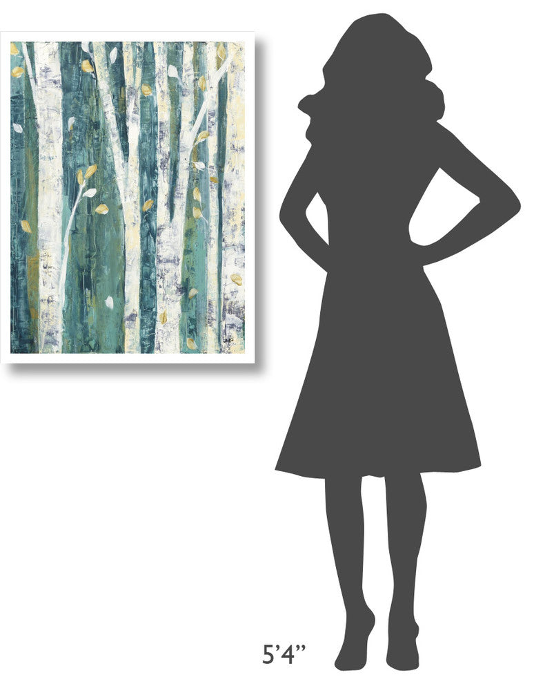 "Birches in Spring III" Digital Paper Print by Julia Purinton, 26"x34"