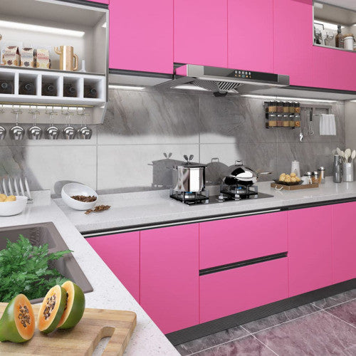 vidaXL Self-adhesive Furniture Film High Gloss Pink PVC Home Window Decoration